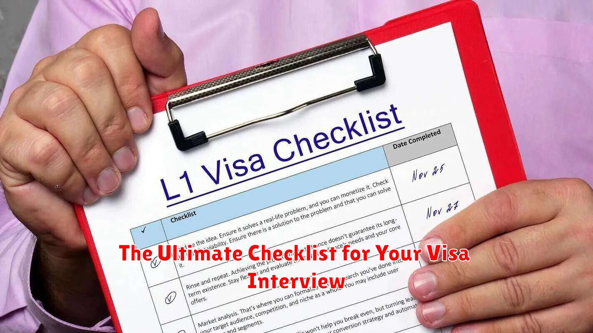 The Ultimate Checklist for Your Visa Interview