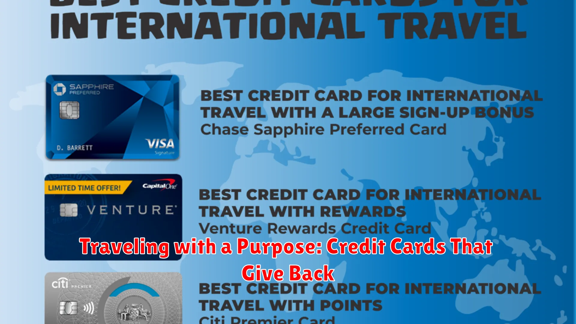 Traveling with a Purpose: Credit Cards That Give Back